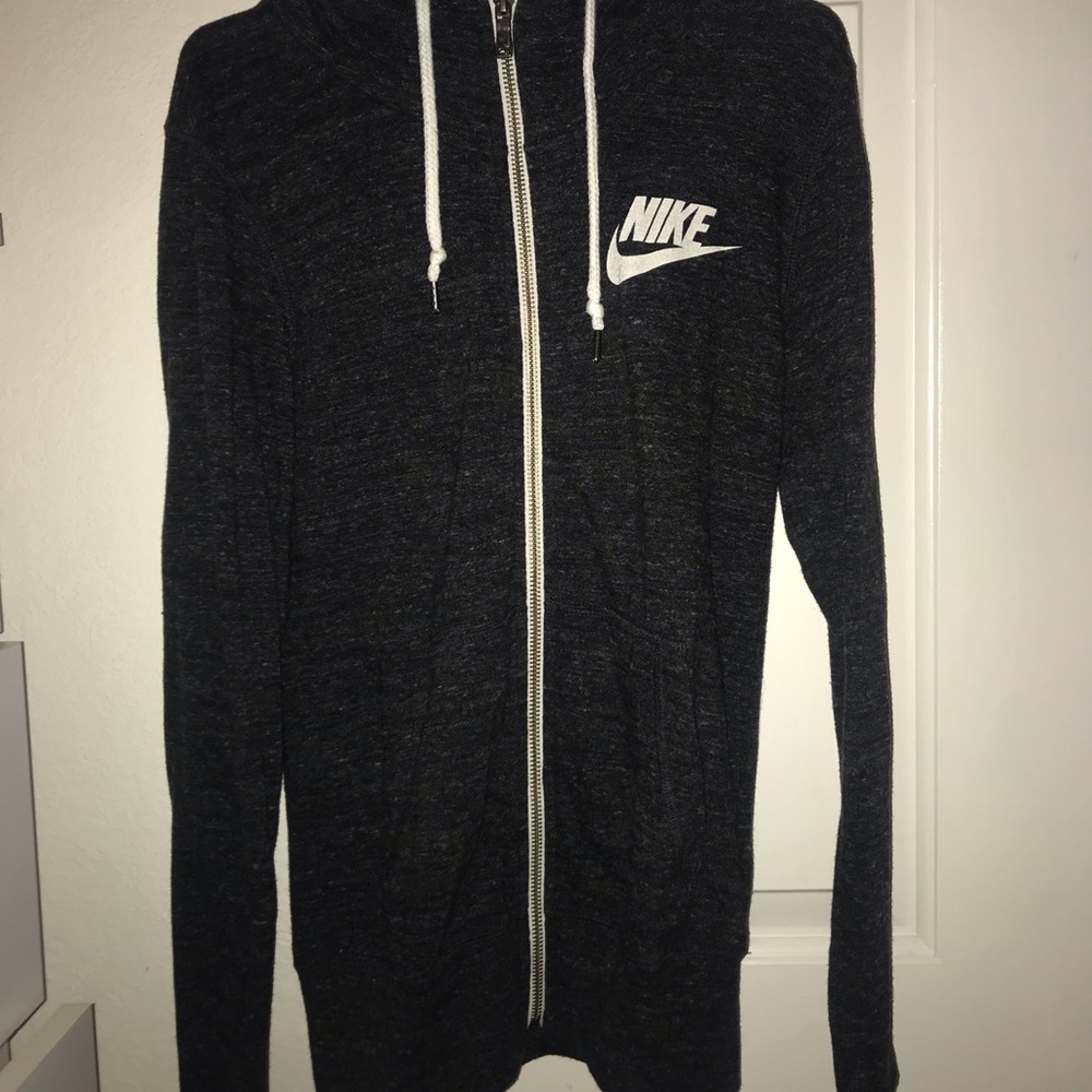 Nike dark gray zip-up hoodie